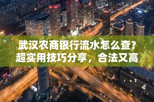 武汉农商银行流水怎么查？超实用技巧分享，合法又高效！