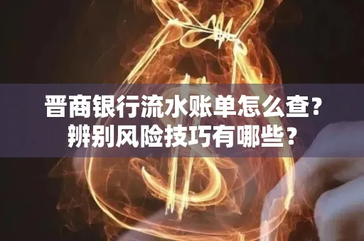 晋商银行流水账单怎么查？辨别风险技巧有哪些？