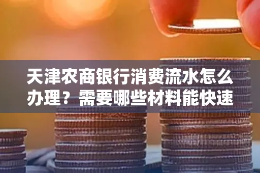 天津农商银行消费流水怎么办理？需要哪些材料能快速提升额度？