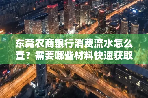 东莞农商银行消费流水怎么查？需要哪些材料快速获取？