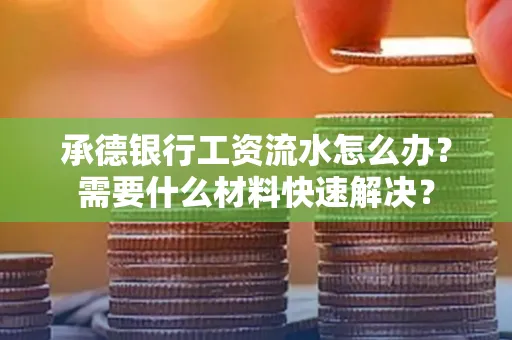 承德银行工资流水怎么办？需要什么材料快速解决？